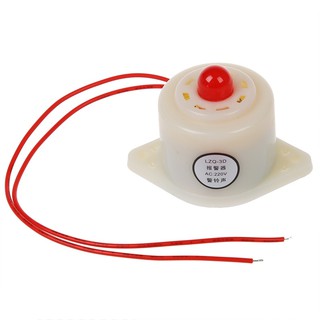 Bj-3 AC 220 V LED ไฟสัญญาณเตือนภัย Buzzer 100db สีขาว