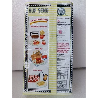 HUP SENG Cream/Sugar Cracker แครกเกอร์รสครีม/เคลือบน้ำตาล น้ำหนัก 428 กรัม