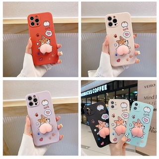 เคสซิลิโคนนิ่ม ลายการ์ตูนสุนัขคอร์กี้ 3D คลายเครียด สําหรับ Huawei Y7 Y7A Y7P 2020 Y9 Prime 2019 Y9A Y9S P Smart 2021