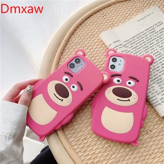 Strawberry Bear Phone Case Vivo Y20 Y20i Y20S Y12S Y11S Y73S Y70S Y19 Y11 Y12 Y13 Y15 Y17 T93 Y91C Y85 V9 Y52S Y31S S1 X60 X50 Pro X30 X21 UD IQOO Neo 5 3  Cute Covers Soft Carton Cover Original Silicone Cases