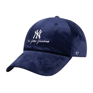 mlb หมวกกำมะหยี่หมวกผู้หญิง newyork soft top ป้ายขนาดเล็ก ny หมวกชายหมวกเบสบอลแยงกี้