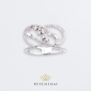 แหวนเพชรหน้ากว้าง #เพชรแท้เบลเยี่ยมคัท #ทองแท้18k