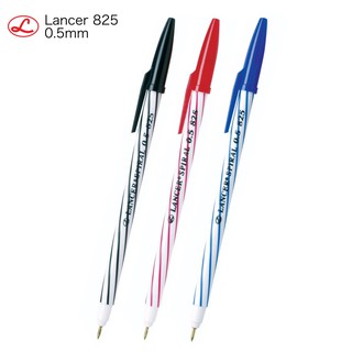 ปากกาลูกลื่น 0.5 Lancer 825 แลนเซอร์ 3 / 12ด้าม (น้ำเงิน,ดำ,…