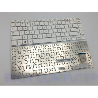 SAMSUNG Keyboard คีย์บอร์ด SAMSUNG NP370R4E NP370R4V NP450R4E NP450R4V NP450R4Q NP470R4E NP275E4V อังกฤษ สีขาว