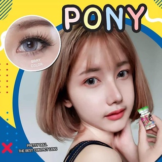 คอนแทคเลนส์🌈Pony🌈 Brown/Gray (Pitchylens) ขนาดบิ๊กอาย💖ขายดี🍭