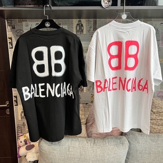 B บีบี Balen blcg Tshirt Oversize  BB Graffiti บาเลน (พรีเมี่ยม พร้อมส่ง แชทสอบถาม) 3B สายเรืองแสง Neon Fluorescent