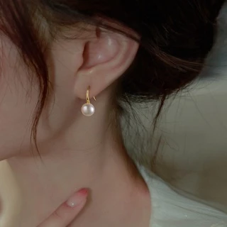 ต่างหู ประดับมุก ดีไซน์เรียบง่าย เครื่องประดับแฟชั่น