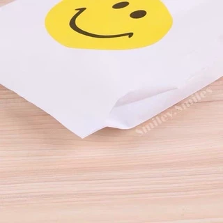ถุงกระดาษหน้ายิ้มใหญ่(หนา)11x13,11x16cmกันน้ำมัน ใส่ไก่ทอด,เฟรนฟราย,ของขวัญ,ขนมFood Grade(เกรดอาหาร)