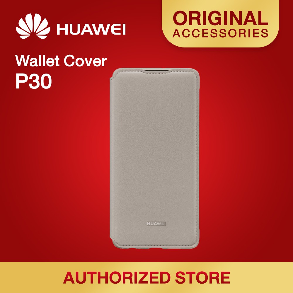 HUAWEI P30 Wallet Cover มีให้เลือก 3 สี Pink , Khaki , Black