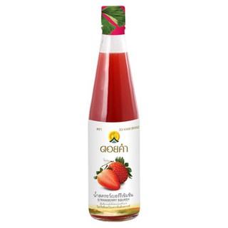 ✨นาทีทอง✨ ดอยคำ น้ำสตรอว์เบอร์รีเข้มข้น 500มล. Strawberry juice concentrate, Doi Kham 500 ml.