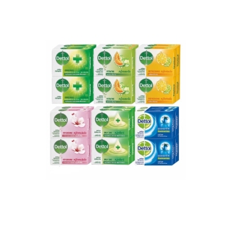 [6.6 เก็บโค้ดส่งฟรีหน้าร้าน] Dettol เดทตอล สบู่ก้อนแอนตี้แบคทีเรีย (65 กรัม แพ็ค 4ก้อน)