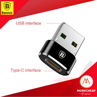 🔥ถูก/แท้🔥Baseus หัวแปลง 3A Type C เป็น USB อะแดปเตอร์ อแดปเตอร์ Adapter Type C Female to USB Male