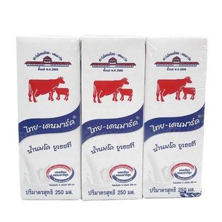 ไทย-เดนมาร์ค นมยูเอชที รสจืด 250 มล. x 36 กล่อง Thai-Danish UHT milk plain flavor 250ml x 36 boxes