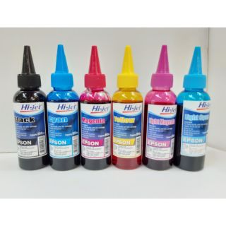 หมึกเติม Epson 6สี/6ขวด bk cmy lc lm /100ml.