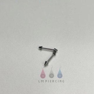 earring stainless steel 316L (ราคาต่อ 1ชิ้น)เกลียว หมุน