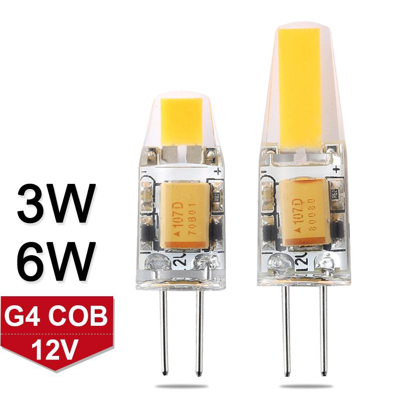หลอดไฟ G4 LED AC/DC 12V ขนาดเล็ก ชิป COB 360 1 ชิ้น° โคมไฟระย้า สปอตไลท์ เปลี่ยนมุมได้ สําหรับบ้าน