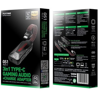 💥💥พร้อมส่ง💥💥Plextone GS1 3in1 Type-C Gaming Audio+Charge Adapter รองรับ PD 27w 🚩🚩รับประกัน 6 เดือน🚩🚩