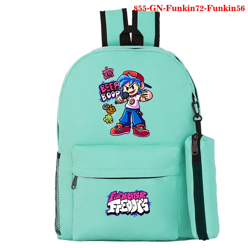 Friday Night Funkin กระเป๋านักเรียน Black Friday Animation สินค้าพิมพ์กระเป๋าเป้สะพายหลัง + กรณีดินส