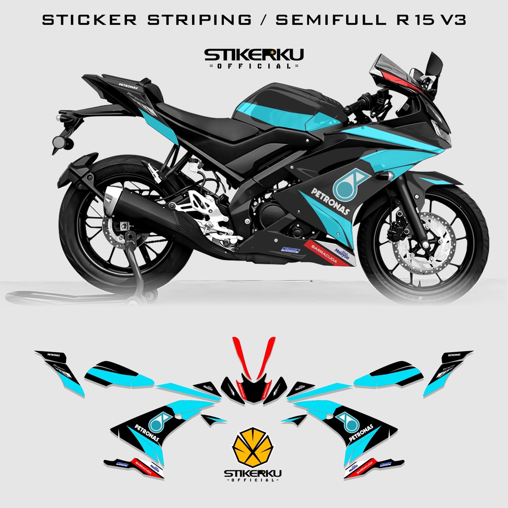 สติ๊กเกอร์ STRIPING / YAMAHA R15V3 / SEMIFULL / STOCK / DECANS / R15 / V3 // สติ๊กเกอร์ / PETRONAS /