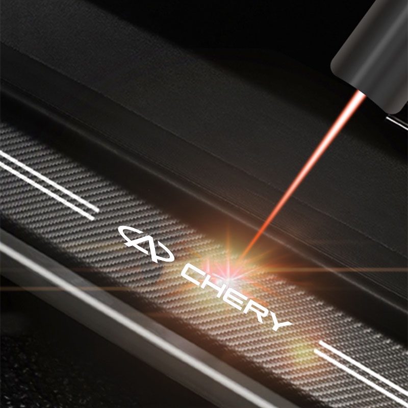 รถแถบเกณฑ์Car Door Sill Carbon Fiber Sticker Car Trunk Rear Guard Bumer ...