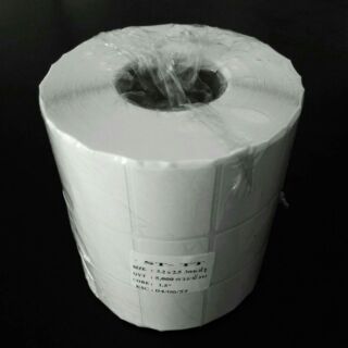 สติ๊กเกอร์บาร์โค้ด 3.2x2.5 cm (5000 ดวง) ต้องใช้คู่กับหมึกริบบอน