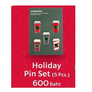 Starbucks Holiday Pin Set สตาร์บัค​ พิน​ เซต