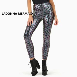 Mermaid leggings Soft rainbow USA เลกกิ้งนางเงือก