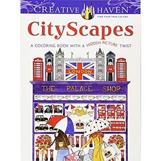 CityScapes (Creative Haven Coloring Books) (CLR CSM) หนังสือภาษาอังกฤษมือ1(New) ส่งจากไทย