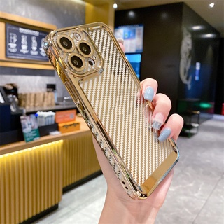 เคสโทรศัพท์มือถือ TPU ใส คาร์บอนไฟเบอร์ กันกระแทก ลายอวกาศ สําหรับ Iphone 11 Pro Max Xs Max Xr 8 7Plus