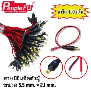 สาย DC 12V ยาว 30 ซม. สำหรับกล้องวงจรปิด (100 เส้น) สายดีซีต่อกล้อง