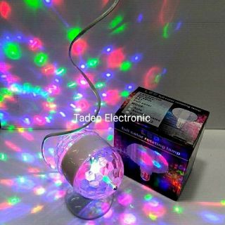 ไฟดิสโก้หัวคู่ LED full color rotating lamp