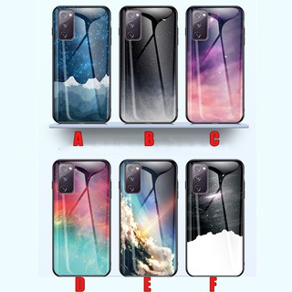 Samsung Note20 Note 20 Ultra S20 FE 4G/5G M51 M31s  Galaxy Case Starry Sky Painting Glass Casing ปลอก