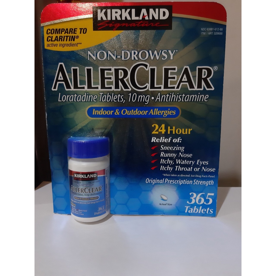 Kirkland Signature AllerClear Non-Drowsy แก้แพ้ กินแล้วไม่ง่วง 365 เม็ด ...