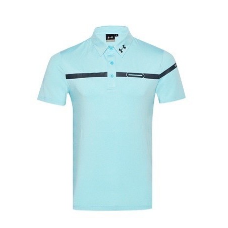 Under Armour เสื้อกีฬาคอปกสีฟ้า สำหรับผู้ชาย แบรนด์แท้ราคาพิเศษ
