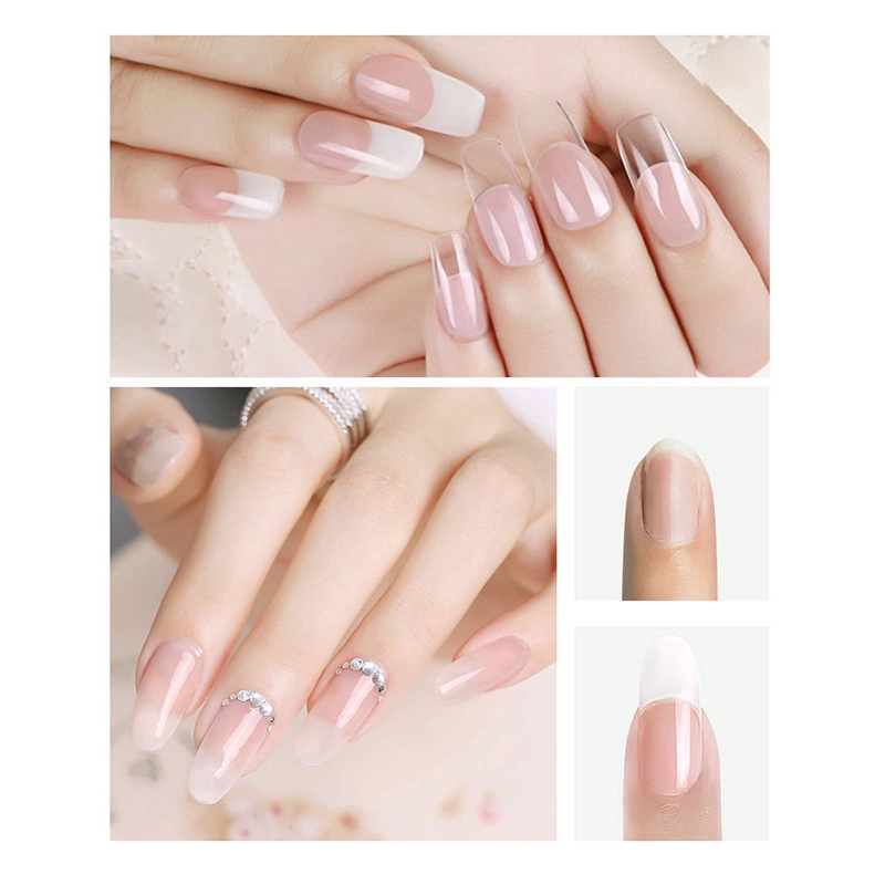 Polygel Nail Acrylic Poly Gel Pink White Clear Crystal Uv Led Builder