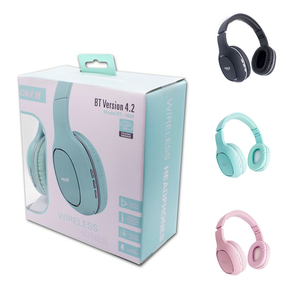 ลดราคา OKER BLUETOOTH WIRELESS HEADPHONE BT-1608 มีสีดำ/ชมพู/เขียว/ของแท้100% (พร้อมส่ง) #ค้นหาเพิ่มเติม ท่นวางโทรศัพท์ Analog To Digital ลำโพงคอม NUBWO PCI Express Card แหล่งจ่ายไฟ PHANTOM