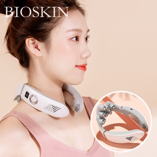 Bioskin เครื่องนวดคอ ให้ความอบอุ่น 8 หัวนวดทางกายภาพไบโอนิค เพื่อการผ่อนคลายอย่างล้ําลึก