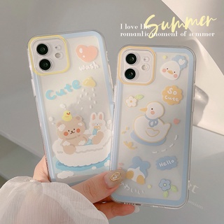 เคสโทรศัพท์มือถือนิ่ม ป้องกันเลนส์ ลายหมี เป็ด ฤดูร้อน สําหรับ Xiaomi Redmi Note 11 11S 4G 10C 10 9S 9 8 7 6 7A 6A S2 9T 9A 9C Poco X3 NFC GT F3 F2 M3 M4 Pro 5G 4G