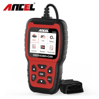 Ancel AS500 เครื่องสแกนเนอร์ Obd2 อ่านโค้ดเครื่องยนต์ หลายภาษา สําหรับรถยนต์