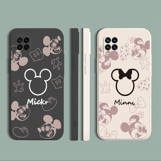 for Realme C25S C17 C15 C12 C11 Realme 8 Pro 7 7i X7 Pro Realme5 5i 5S 6i Drawing Minne Mickey Mouse Square Straight Edge Soft Silicone Cover Duable Phone Case