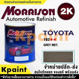 [MORRISON] สีพ่นรถยนต์ สีมอร์ริสัน โตโยต้า เบอร์ T 1B2 ** ขนาด 1 ลิตร - สีมอริสัน TOYOTA