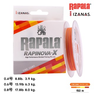 สาย PE RAPALA RAPINOVA-X FC สำหรับตกปลา