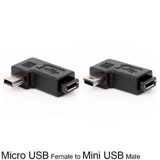 【ALI】สาย Usb Type A ตัวผู้ เป็น Micro USB ตัวเมีย 90 องศา มุมซ้าย และขวา