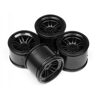 HPI 102824 FT01 WHEELS SET (BLACK/FRONT 2pcs/REAR 2pcs)