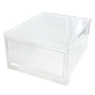 กล่องรองเท้าฝาหน้า STACKO 28x35x17 ซม. ใสSHOE BOX STACKO 28X35X17CM CLEAR