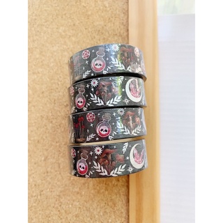 🎃 BLACK HALLOWEEN SILVER POTION 🎃  WASHI TAPE วาชิเทป เทป ฮาโลวีน เคลือบเงิน 🎃