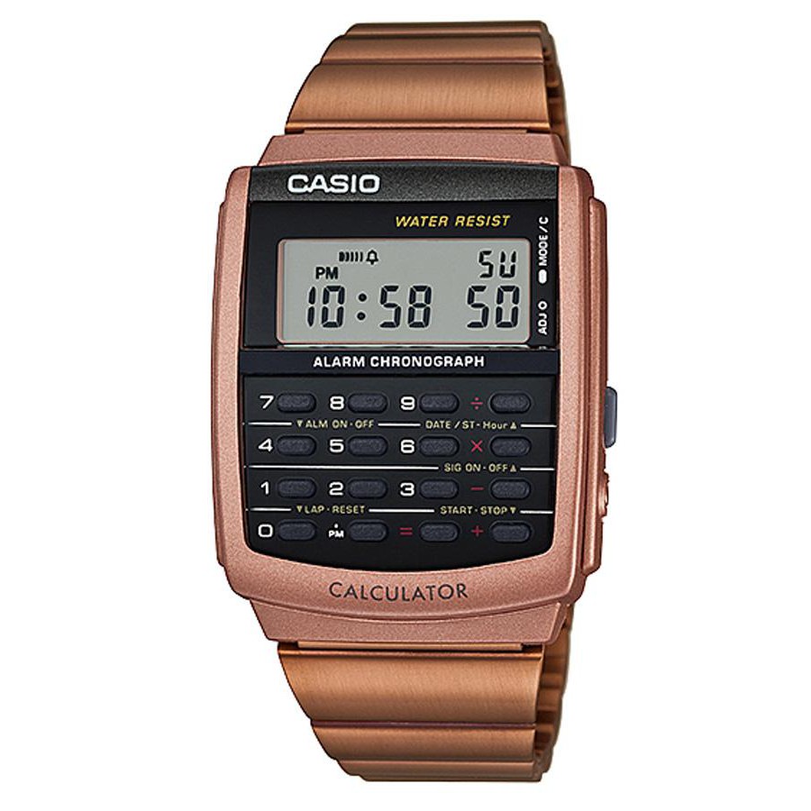 Casio Standard นาฬิกาข้อมือผู้ชาย สายสแตนเลส รุ่น CA-506C-5A - สีพิงค์โกลค์