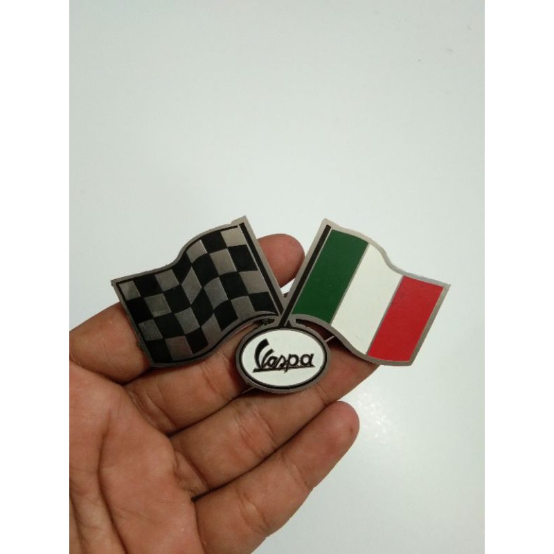 Vespa cross flag racing italy vespa