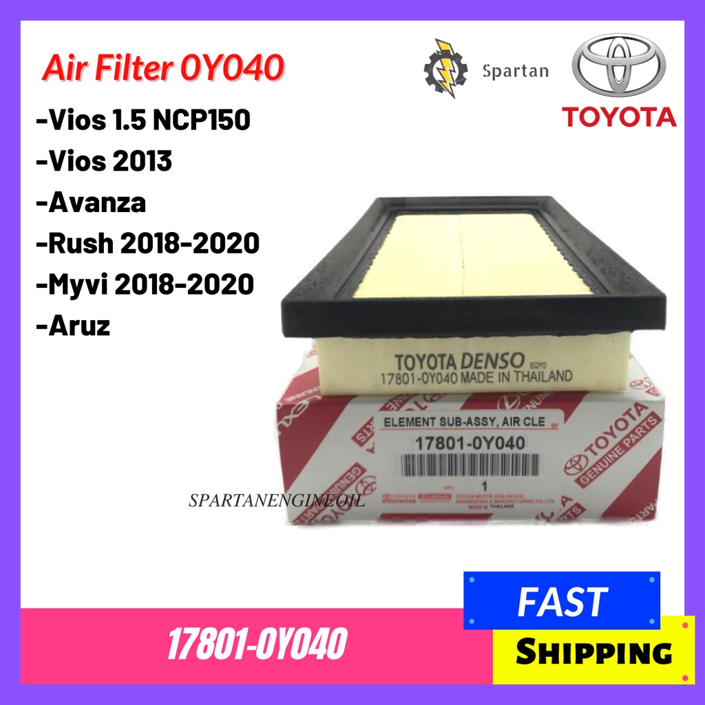 กรองอากาศ Toyota Avanza, Vios , Rush, Aruz, Myvi GEN3 ( 17801-0Y040 )