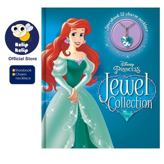 Disney Princess The Little Mermaid Jewel หนังสือนิทานปกแข็ง พร้อม 2 เรื่อง และสร้อยคอ